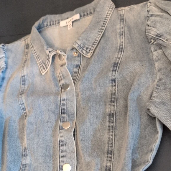 Fate Blue Denim Dress with Belted Waist - Picture 8 of 14